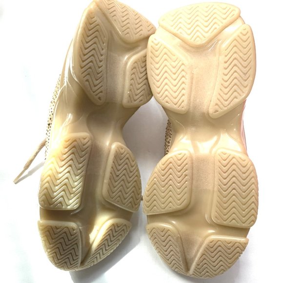 Juicy Couture Adana Lace-Up Chunky Platform Bling Rhinestone Fashion Sneakers - Picture 5 of 5